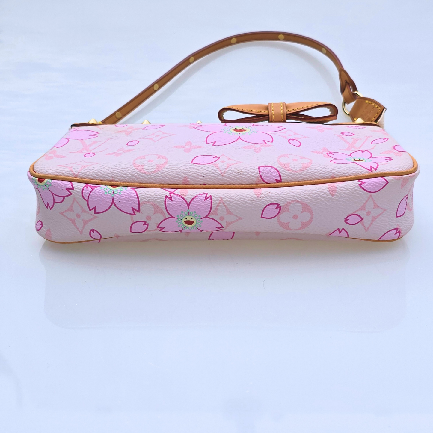 Louis Vuitton Limited Edition Takashi Murakami Cherry Blossom Pochette Pink