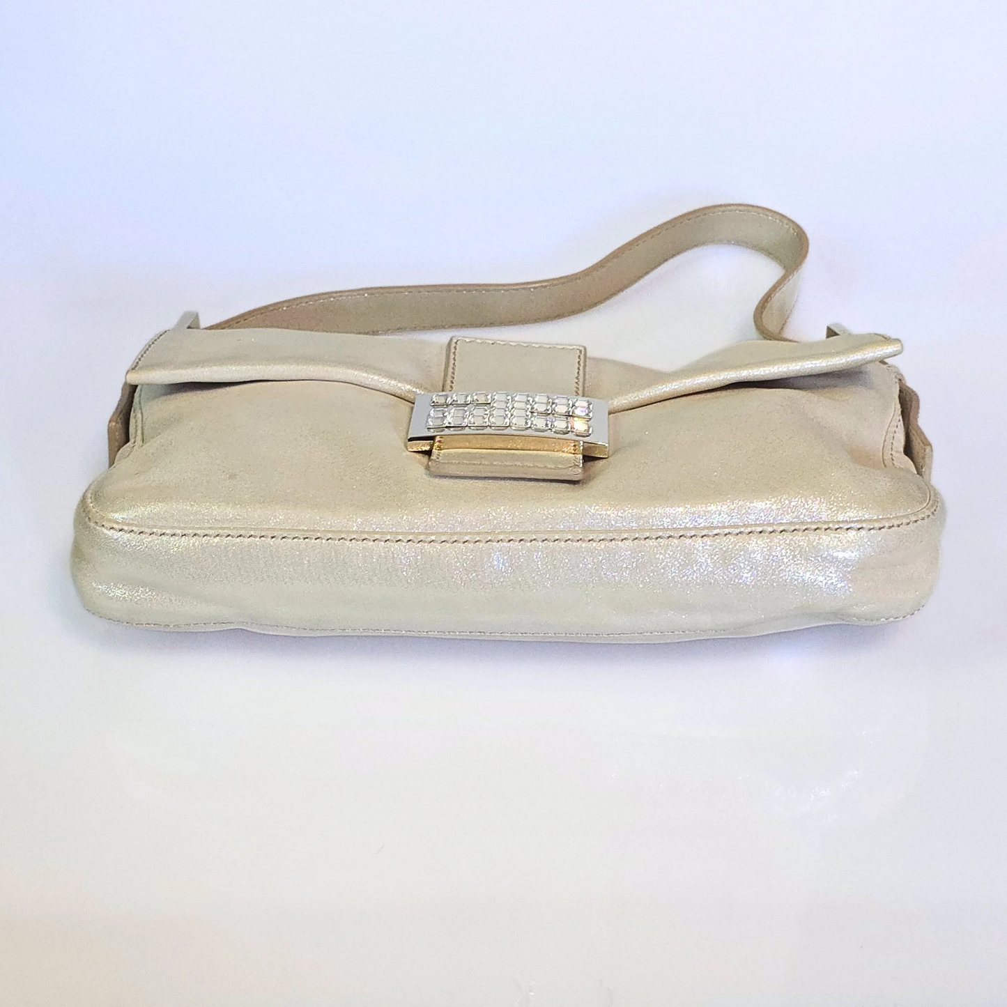 Fendi Baguette Glittery Champagne Gold