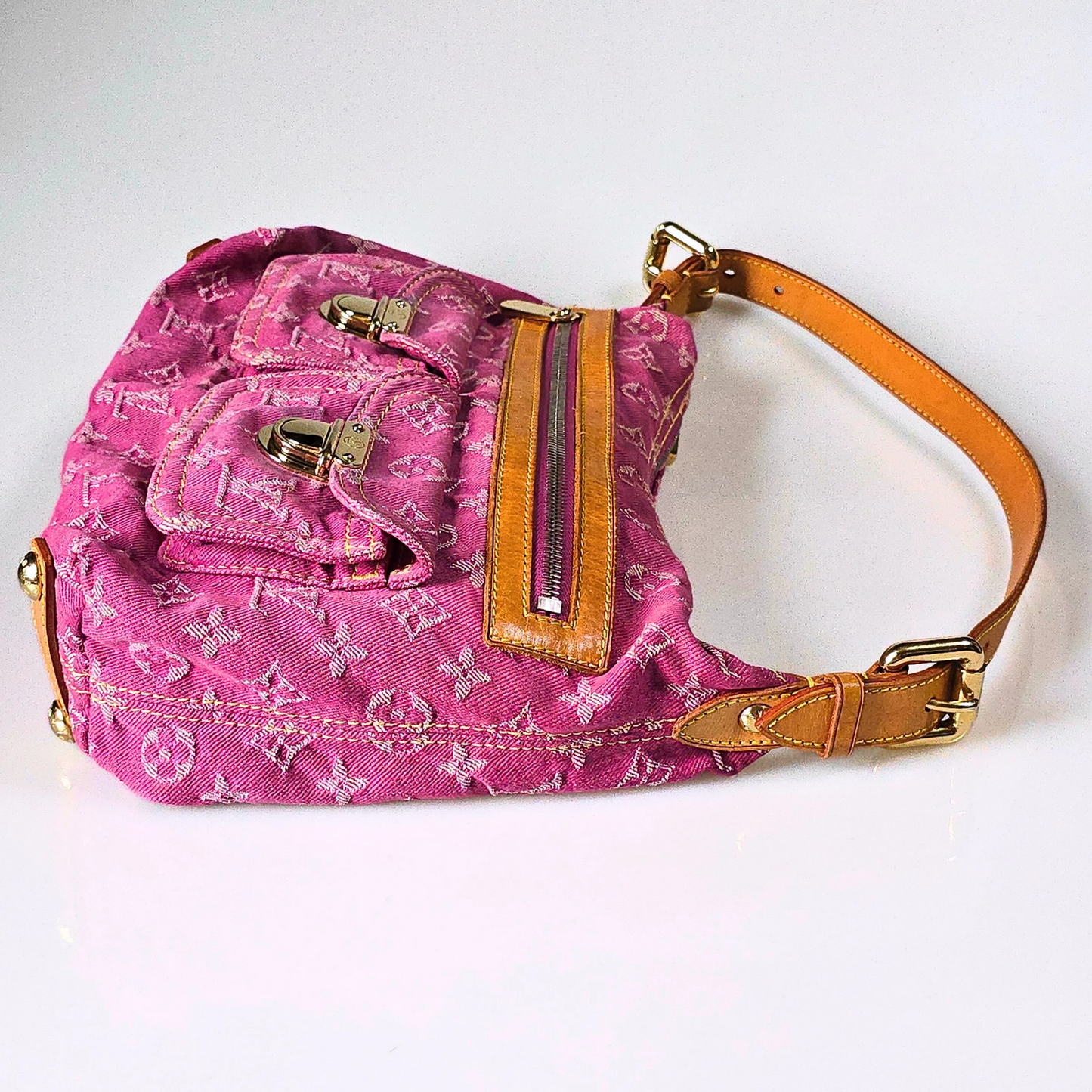 Louis Vuitton Denim Baggy PM Pink Vintage