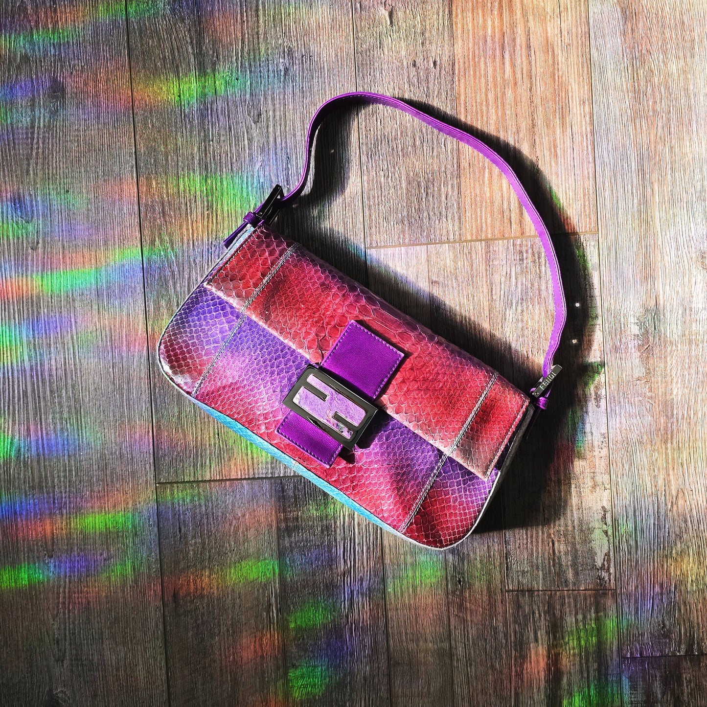 Fendi Baguette Ombre Python