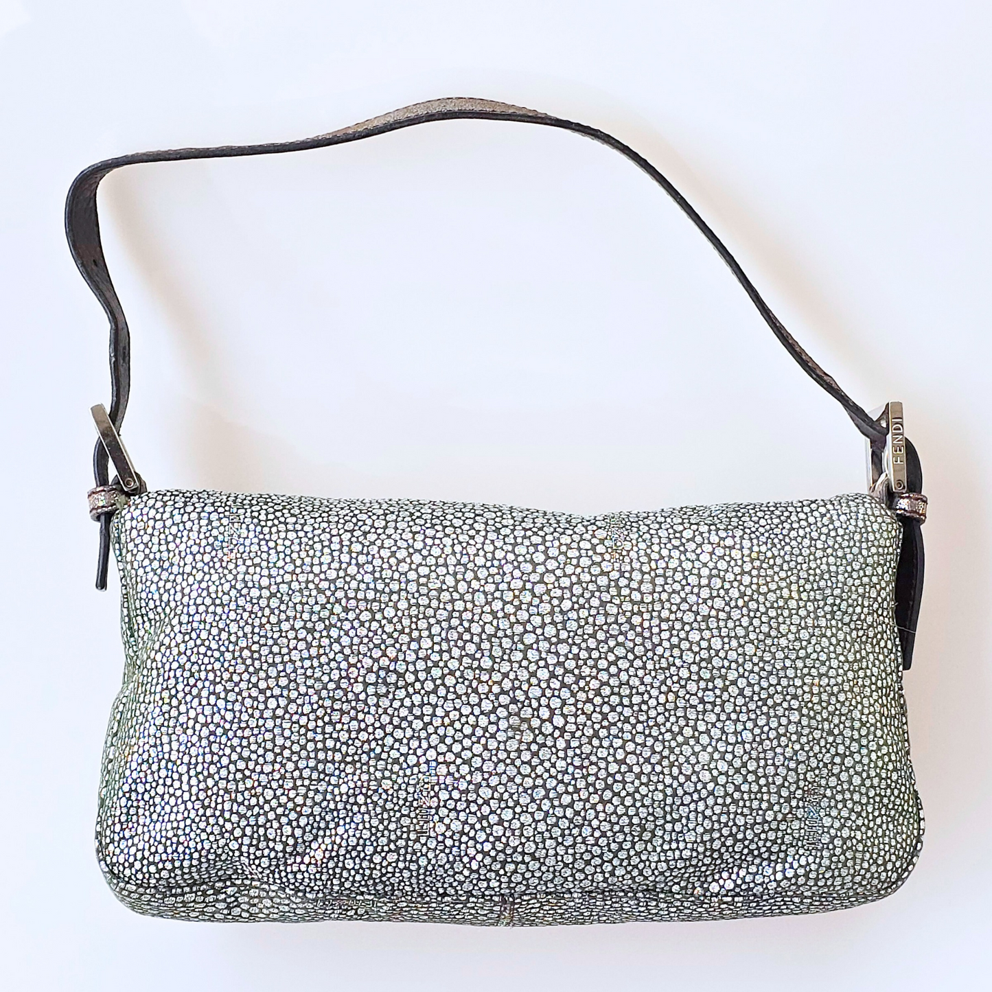 Fendi Baguette in Silver Lurex