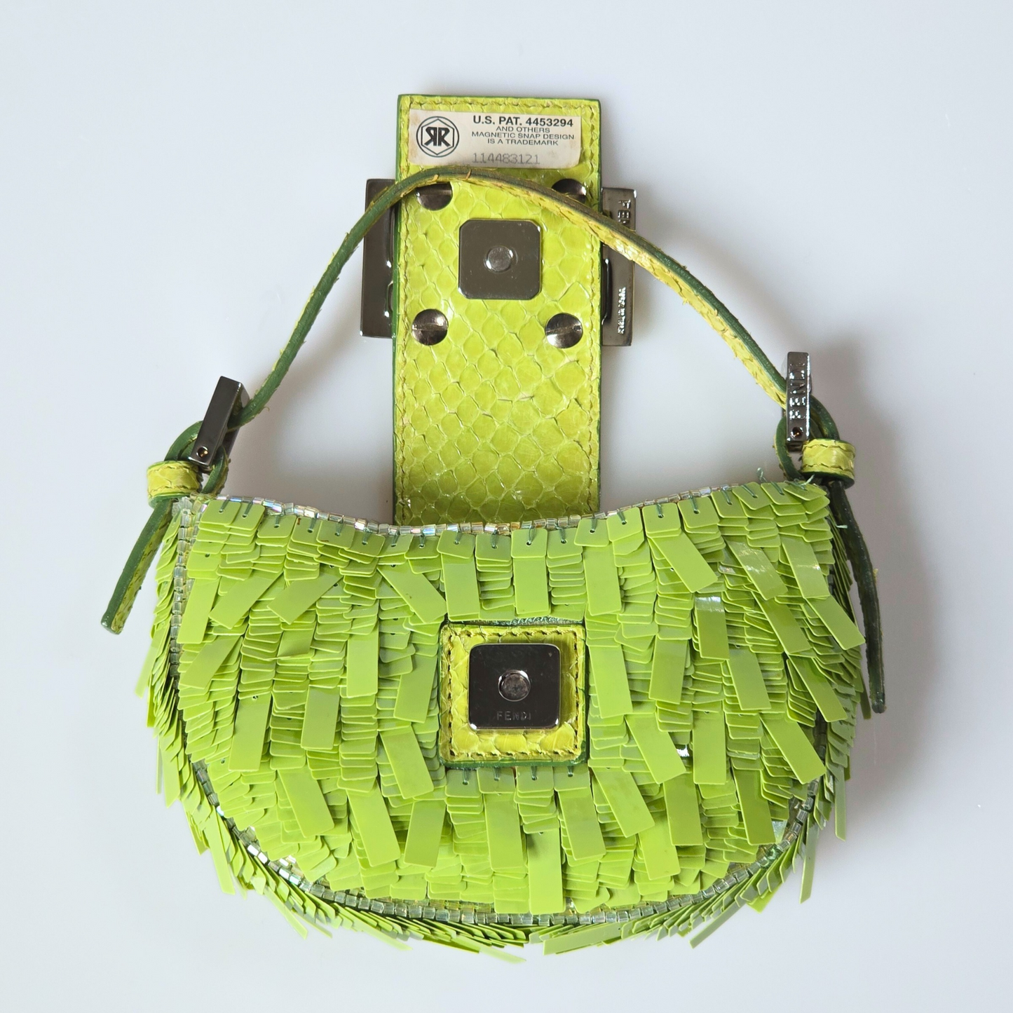 Fendi Croissant Sequins Snakeskin