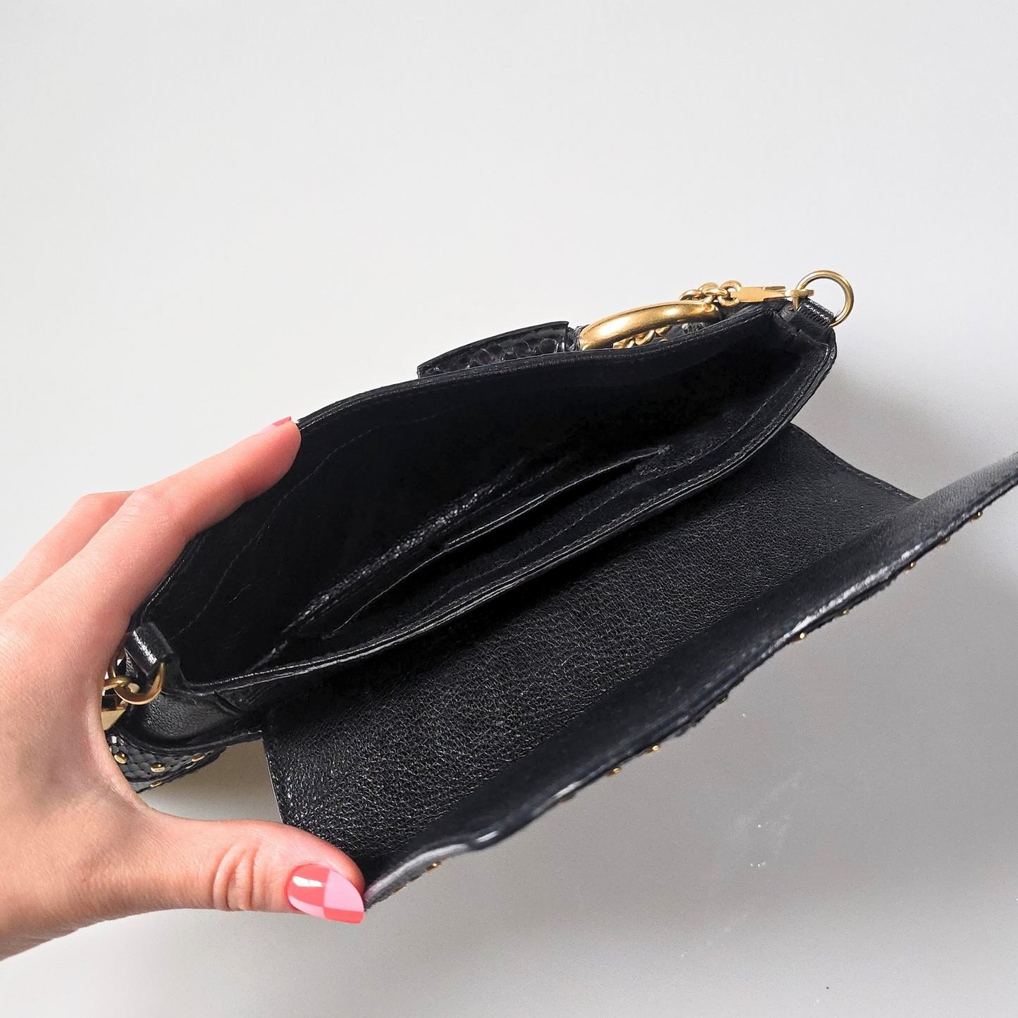 Gucci Tom Ford Era Horsebit Studded Snakeskin