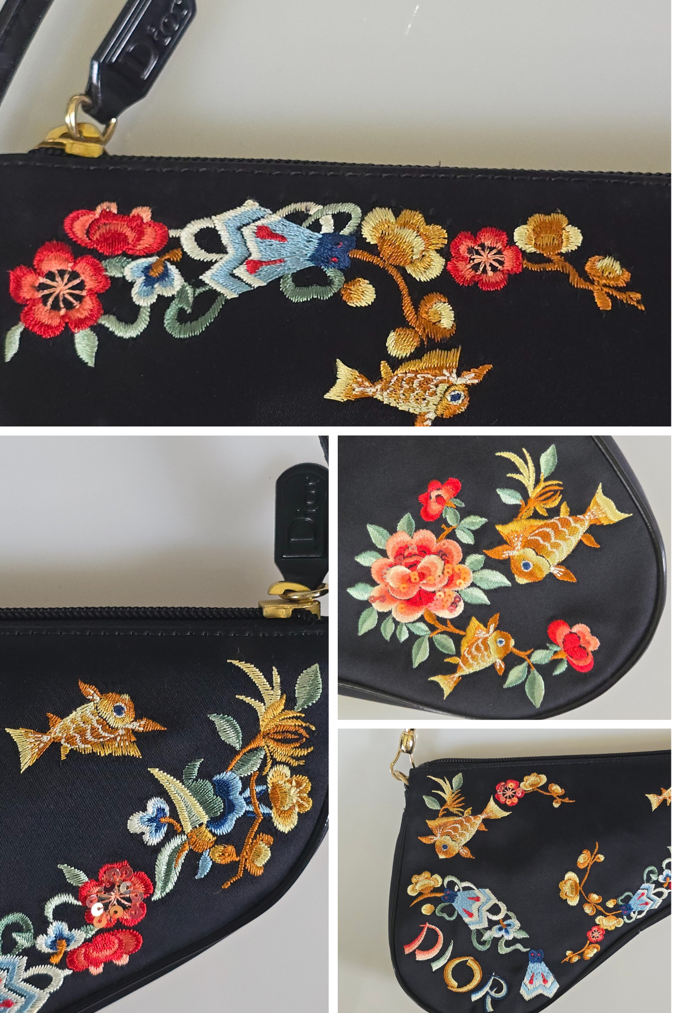 Dior Limited Edition Koi Fish Mini Saddle Bag