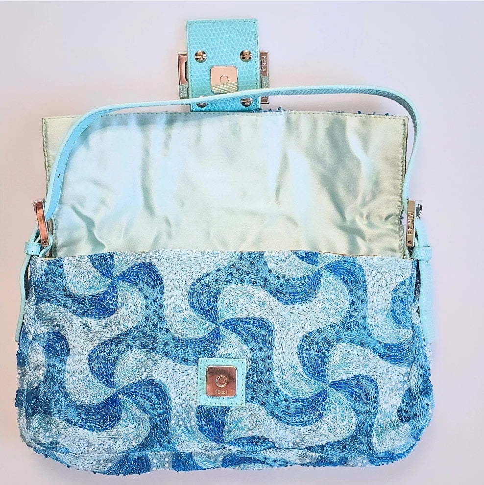 Fendi Baguette Beaded Swirl Stitch