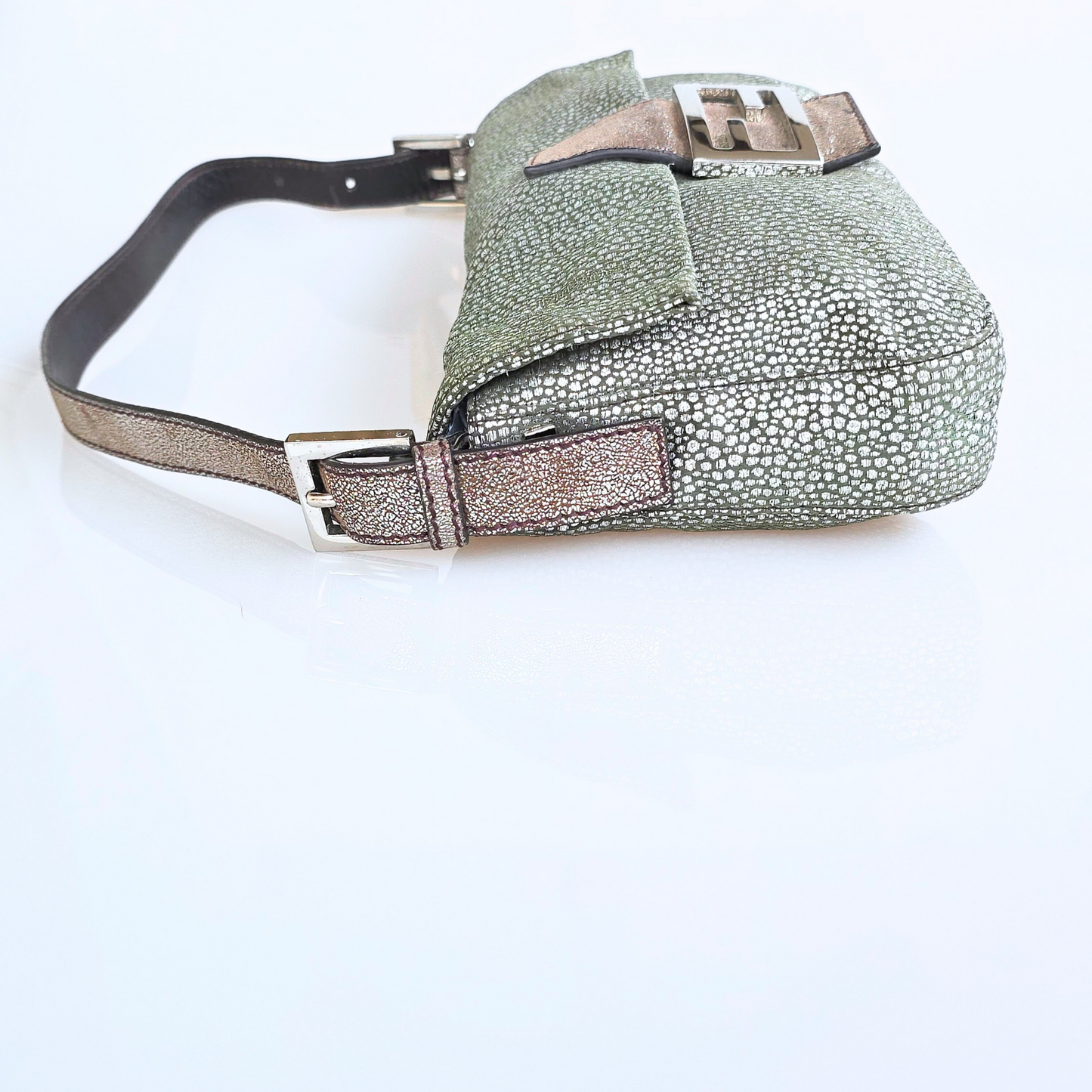 Fendi Baguette in Silver Lurex
