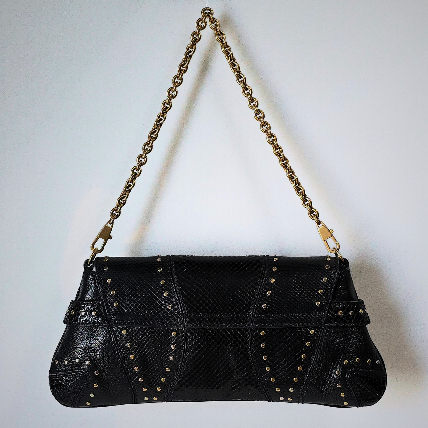 Gucci Tom Ford Era Horsebit Studded Snakeskin