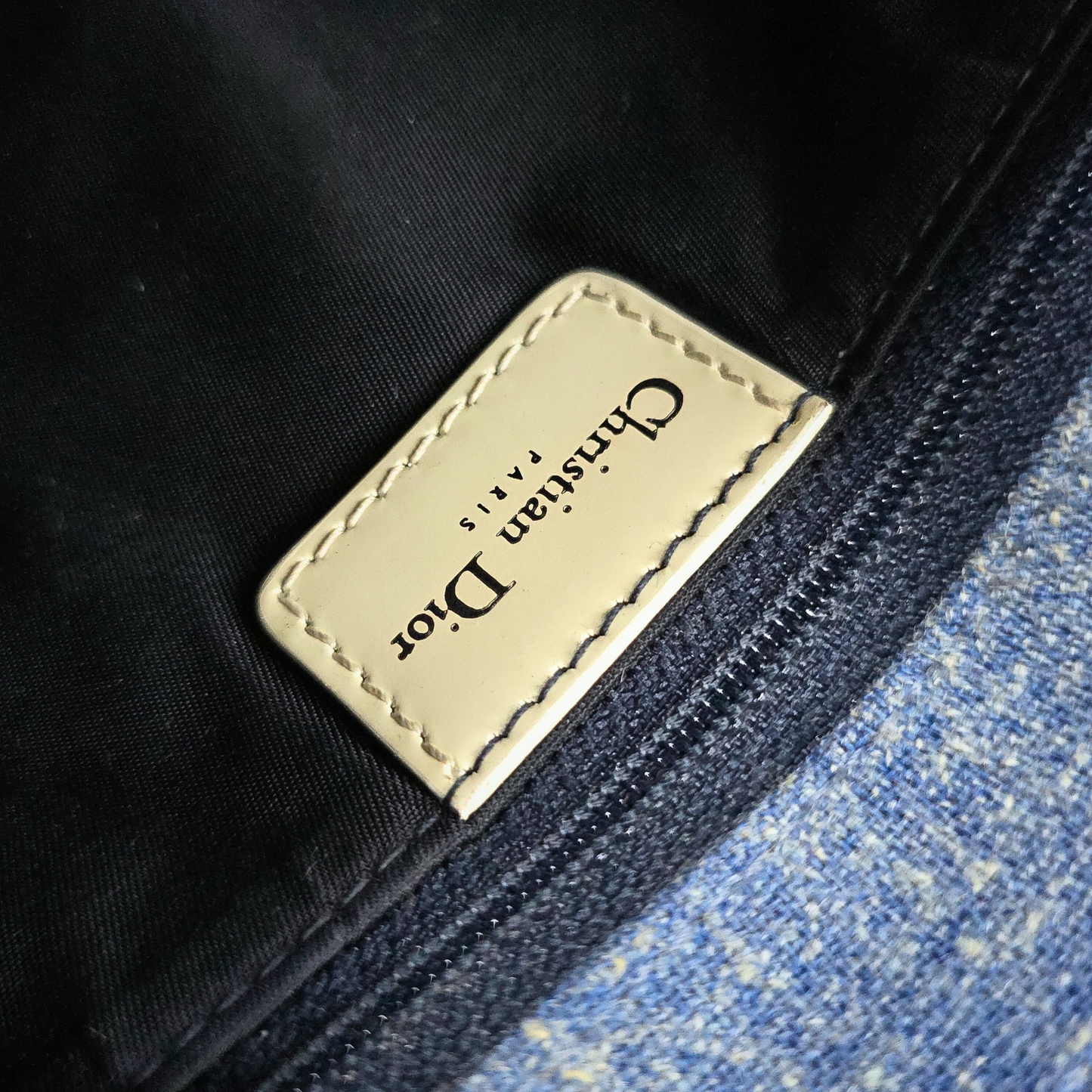 Dior Denim Malice Swarovski Crystal Studded with Metallic Embroidered Butterflies