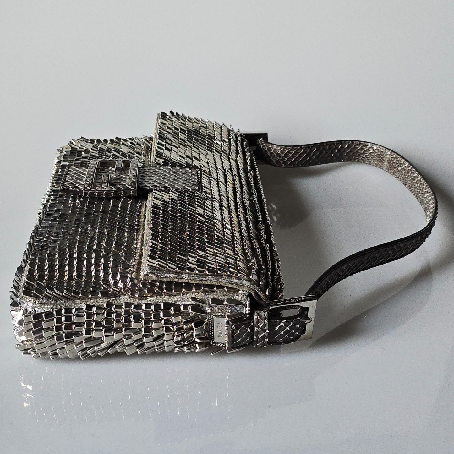 RESERVE ITEM- MISSWORLDWIDE Fendi Baguette Dragon Scale Armor