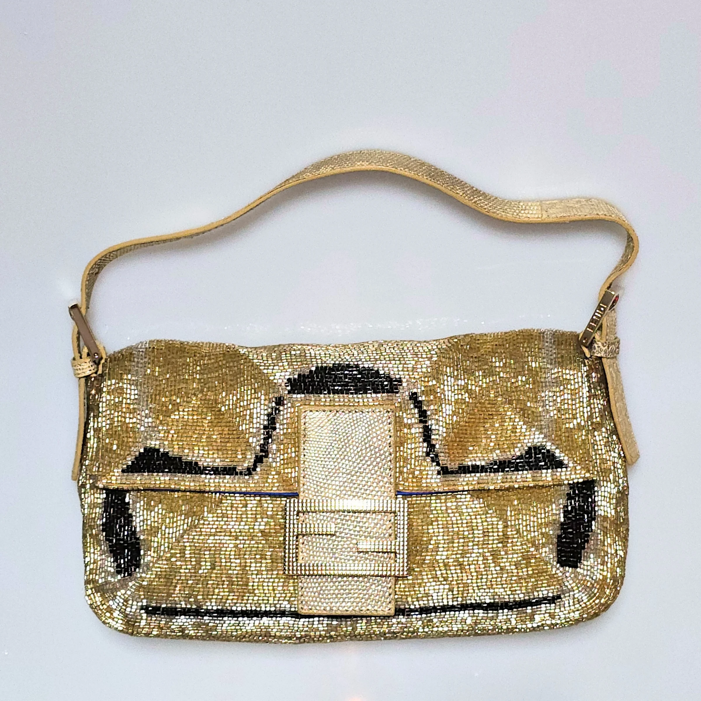 Fendi Baguette Beaded with Lizard Detail
