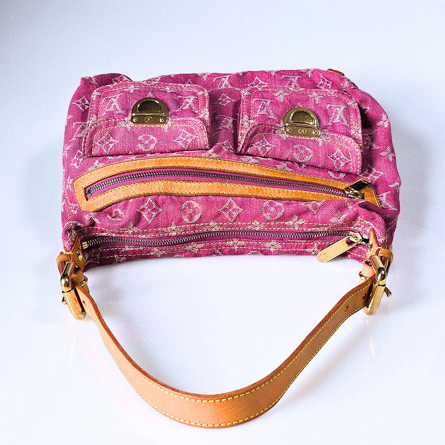 Louis Vuitton Denim Baggy PM Pink Vintage