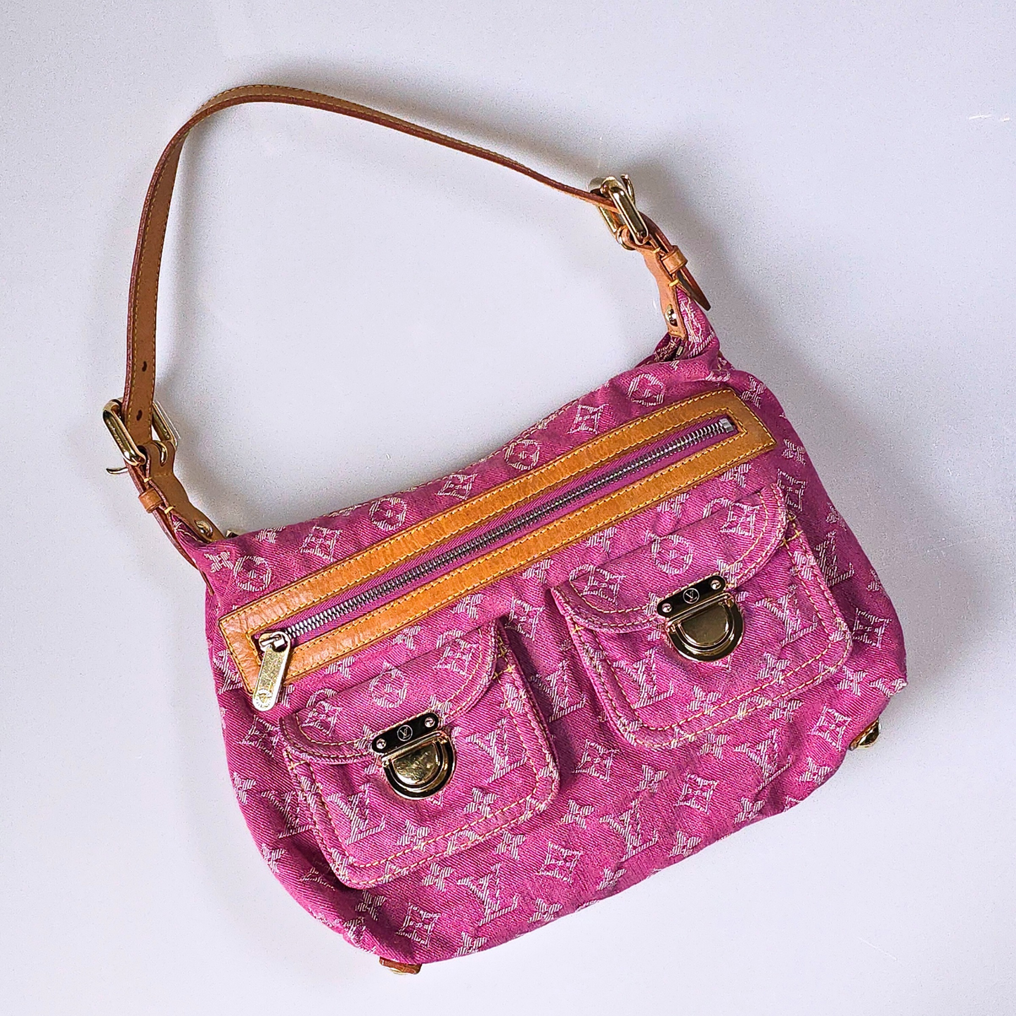 Louis Vuitton Denim Baggy PM Pink Vintage