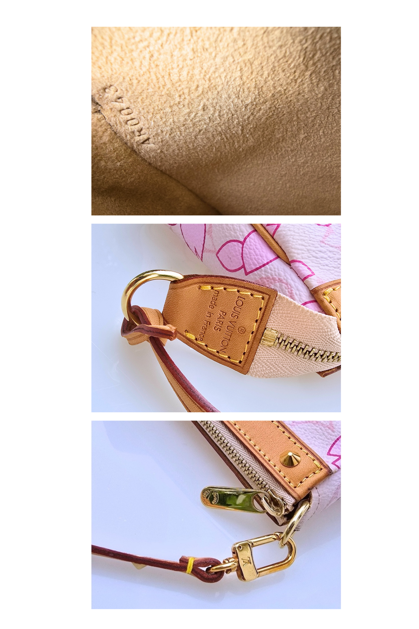 Louis Vuitton Limited Edition Takashi Murakami Cherry Blossom Pochette Pink