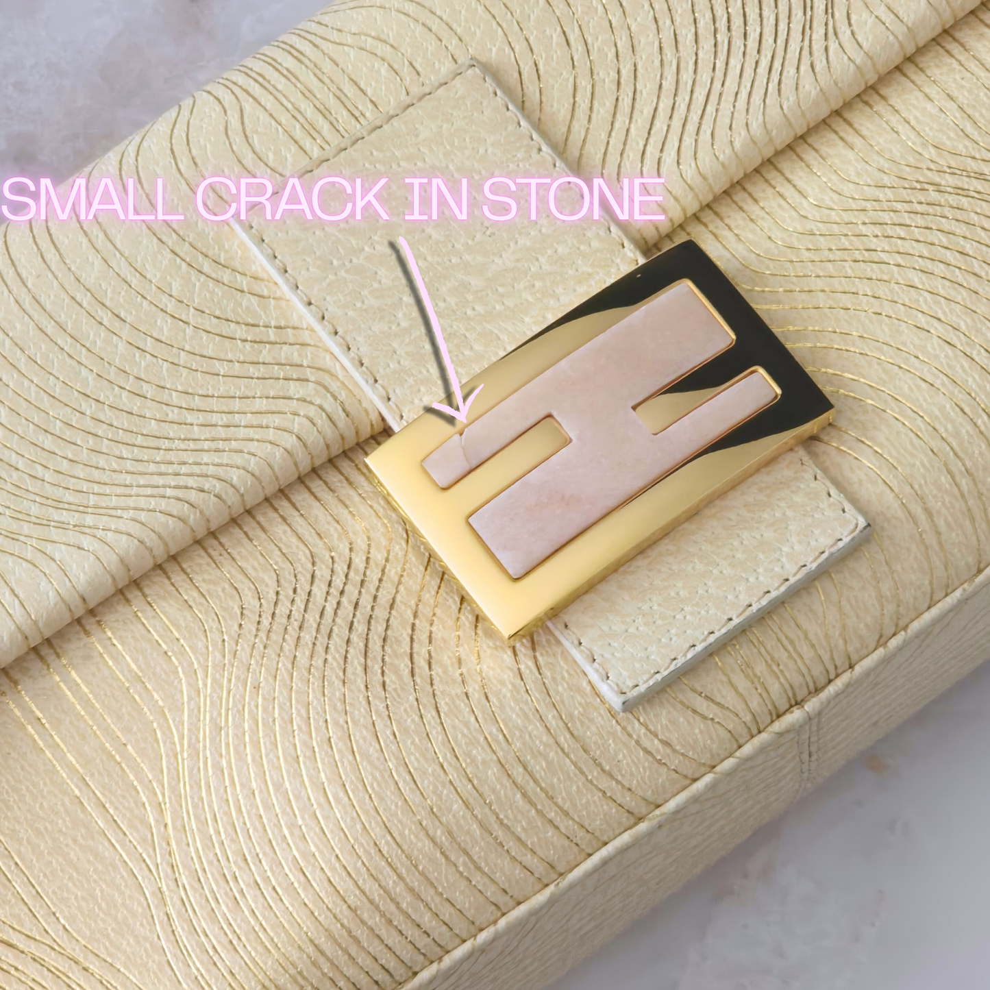 Fendi Baguette Gold Onlay