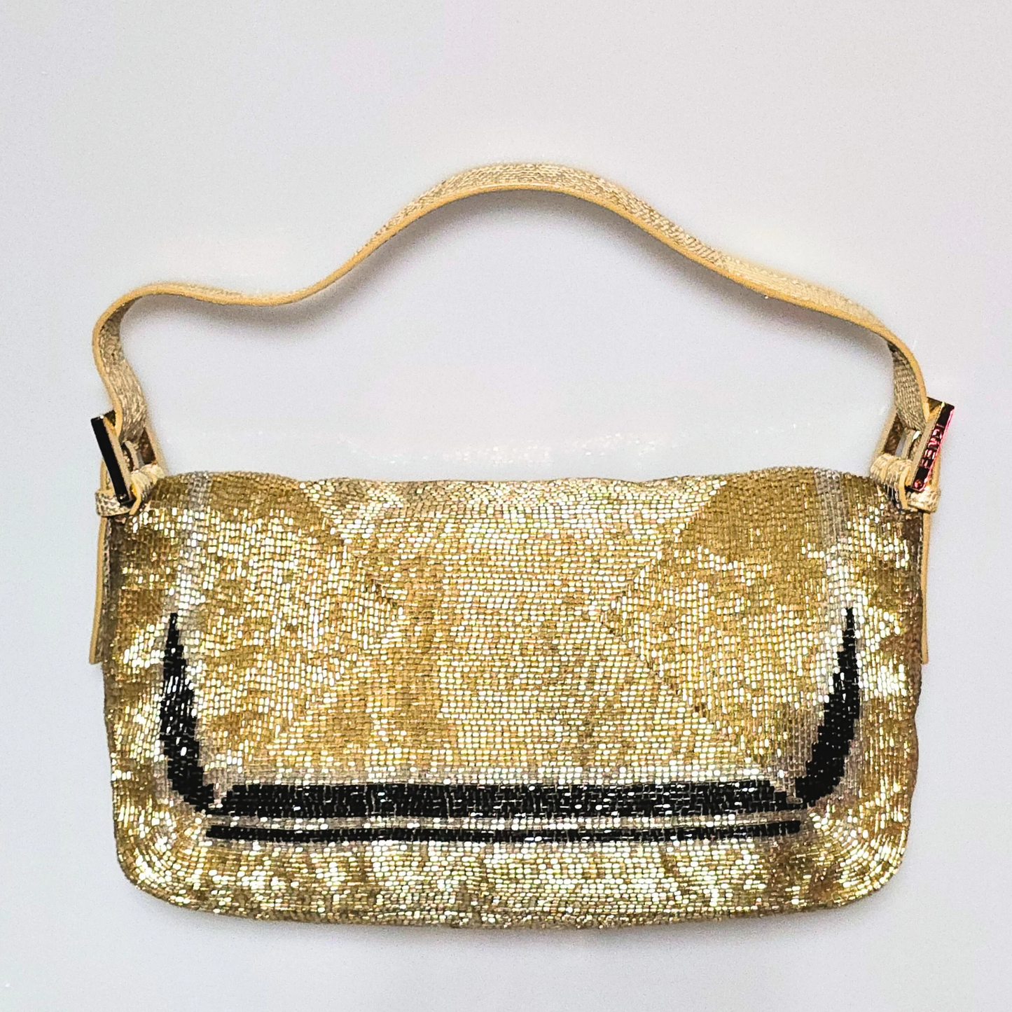 Fendi Baguette Beaded with Lizard Detail