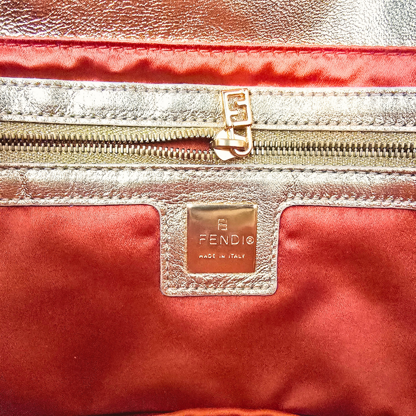 Fendi Baguette Sequins Gold