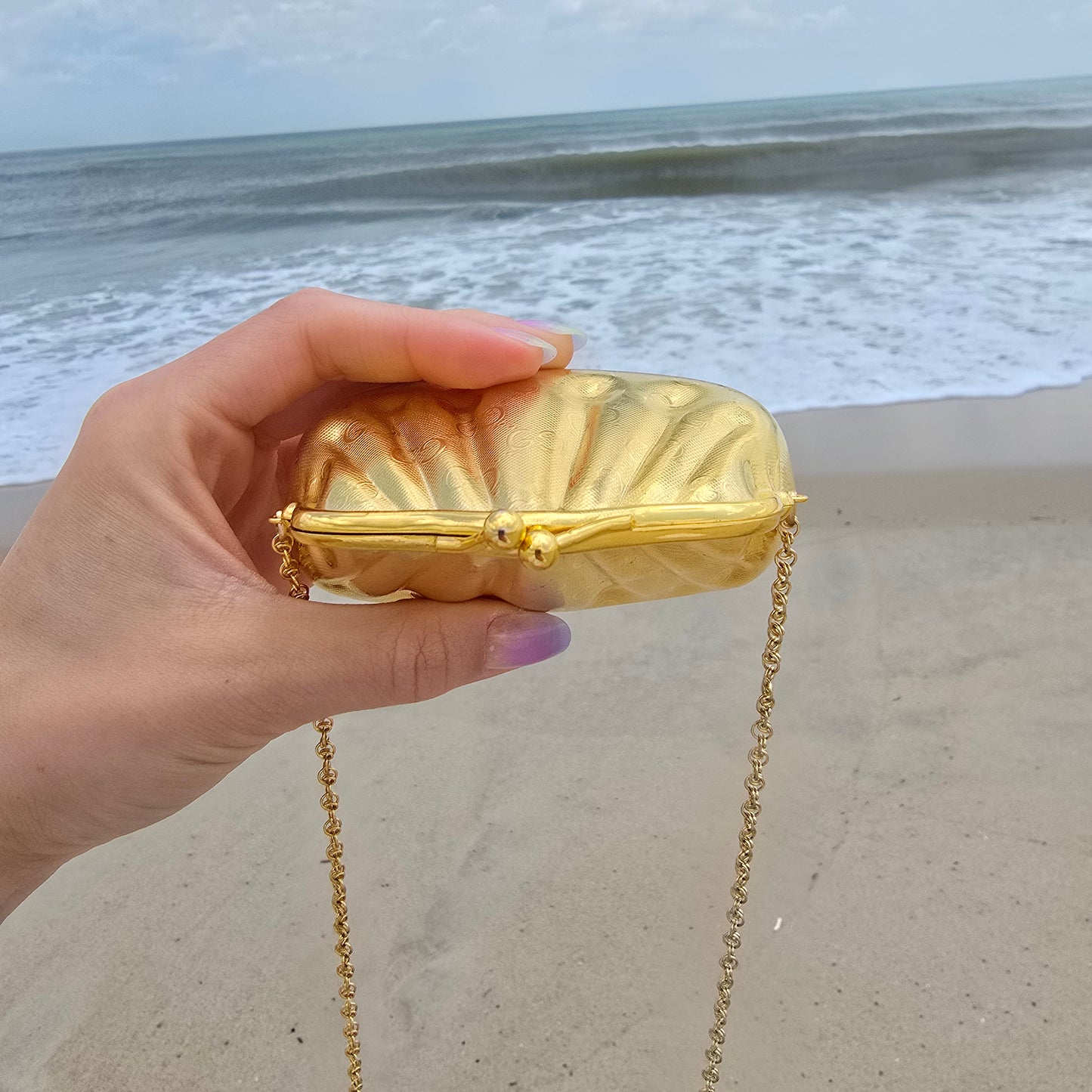 Gucci Seashell GG Kiss Lock Bag