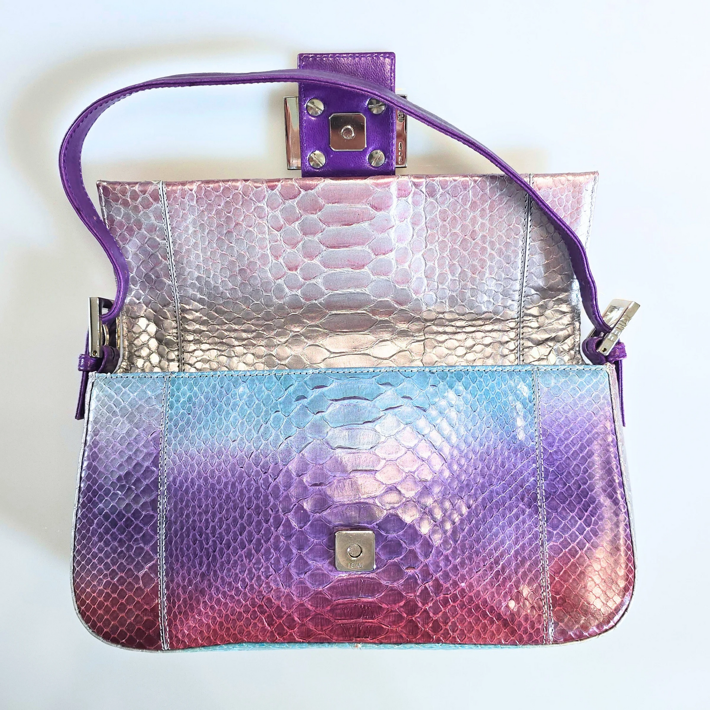 Fendi Baguette Ombre Python