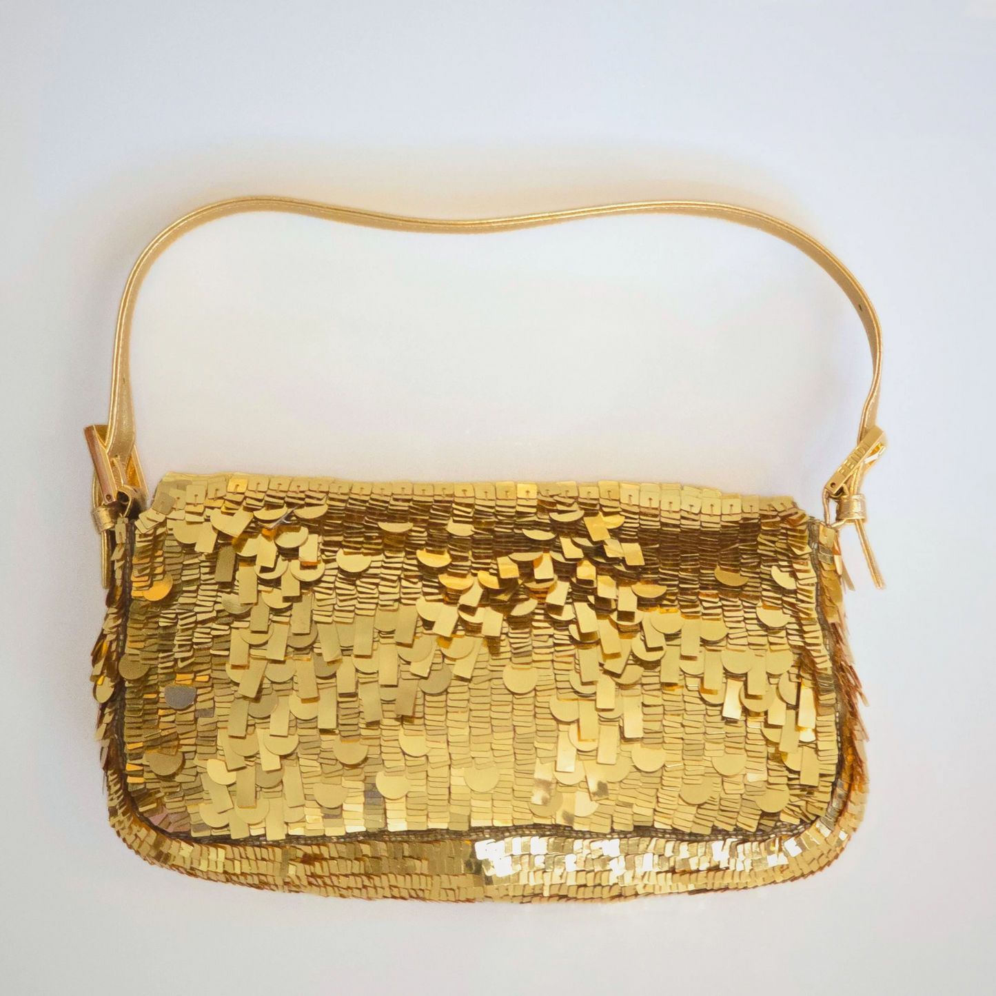 Fendi Baguette Sequins Gold