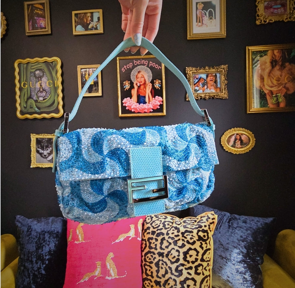 Fendi Baguette Beaded Swirl Stitch