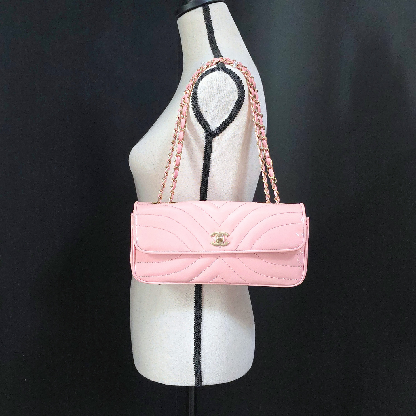 Chanel East West V-Stitch Shoulder Bag