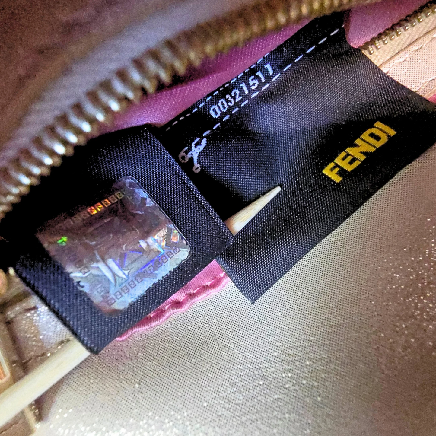 Fendi Baguette Glittery Champagne Gold