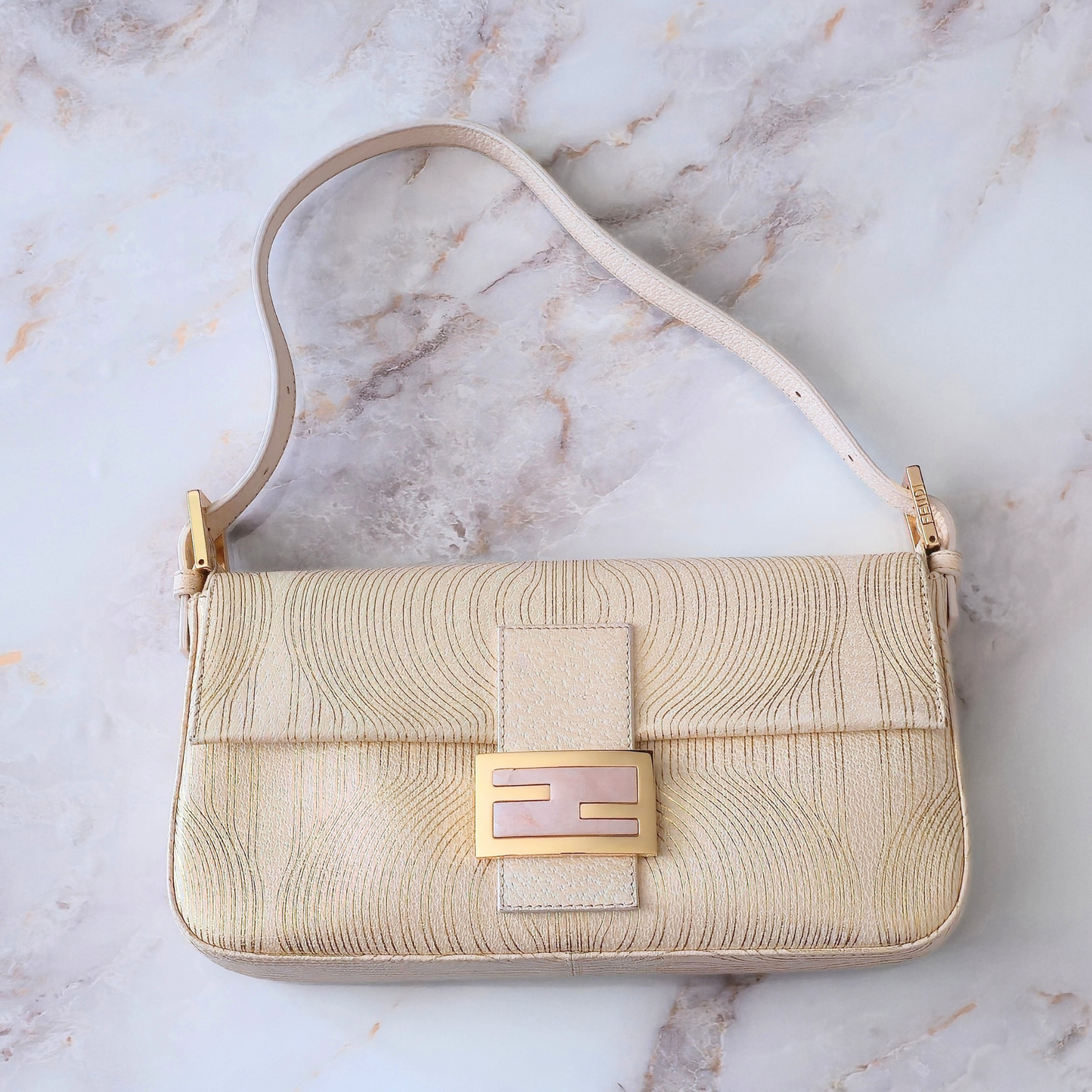 Fendi Baguette Gold Onlay