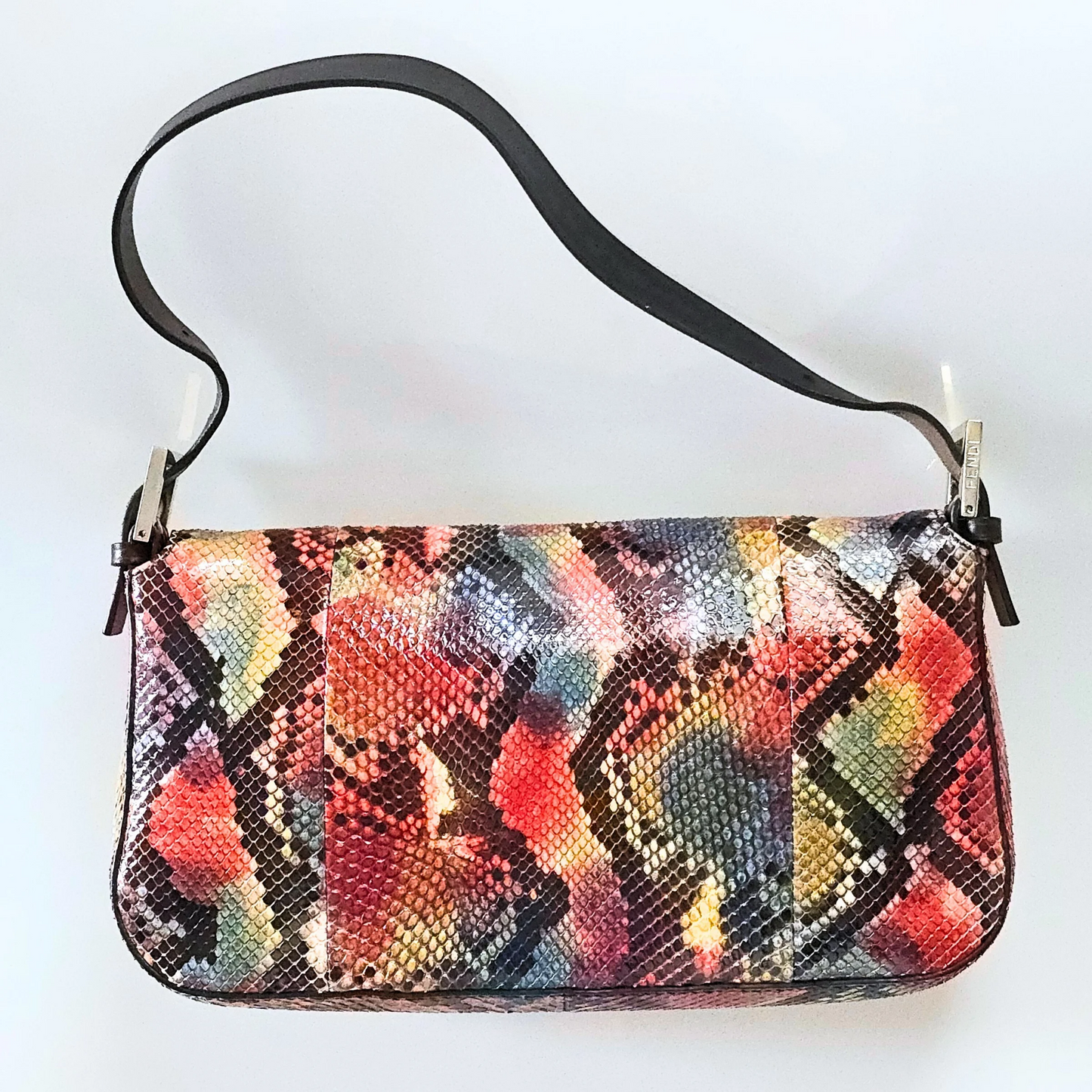 Fendi Baguette Multicolor Python