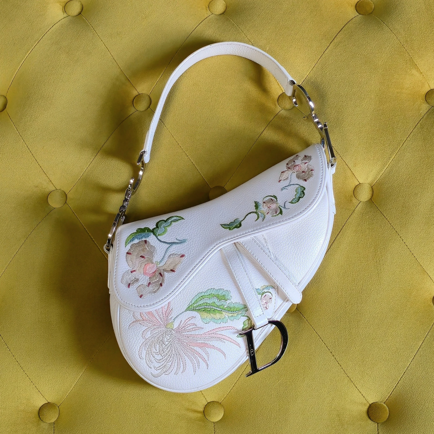 Dior Saddle Bag Floral Embroidery
