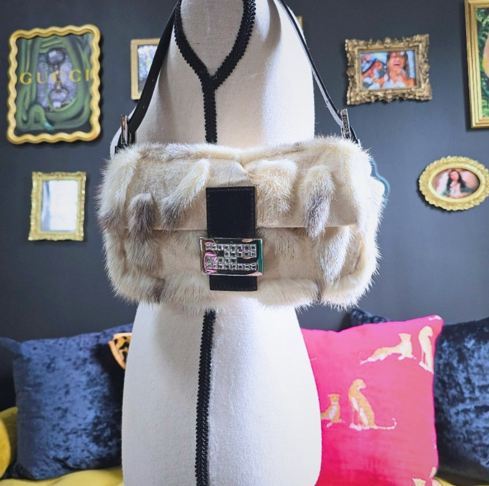 Fendi Baguette Mink Patchwork
