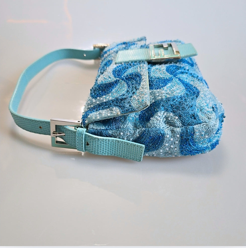 Fendi Baguette Beaded Swirl Stitch