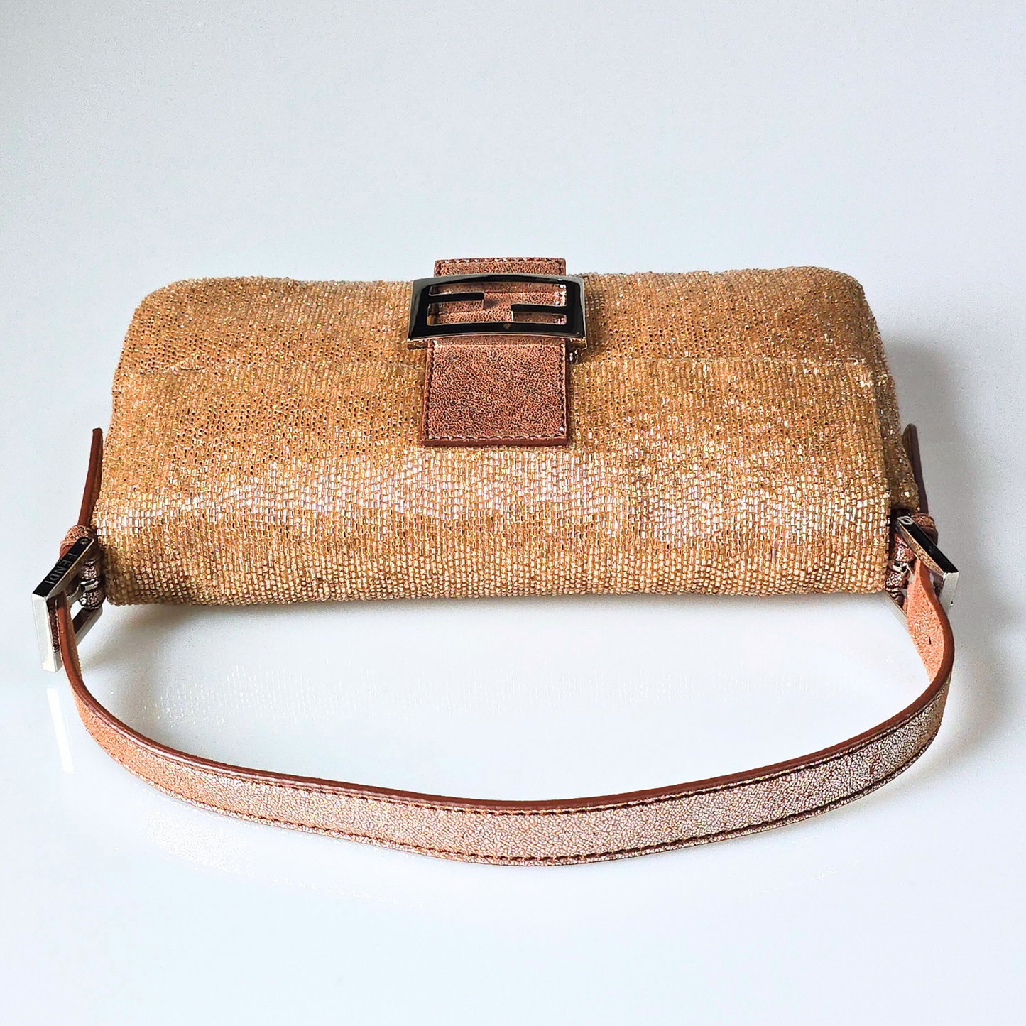 Fendi Baguette Copper-Nude Beaded
