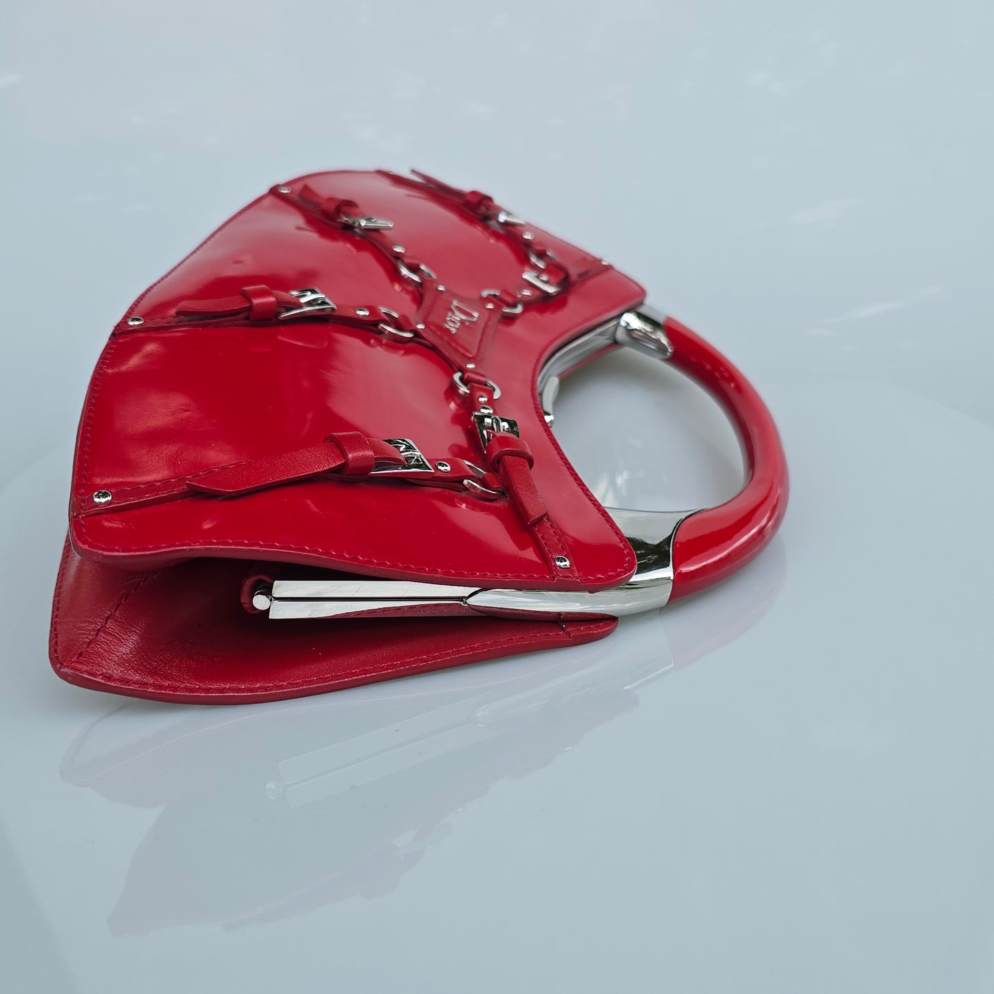 Dior Bondage Bag Red Patent Leather