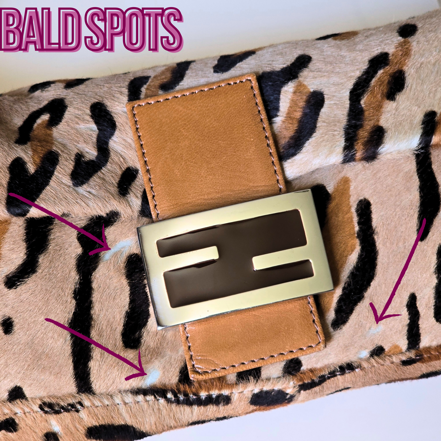 Fendi Baguette Leopard Print Pony Hair