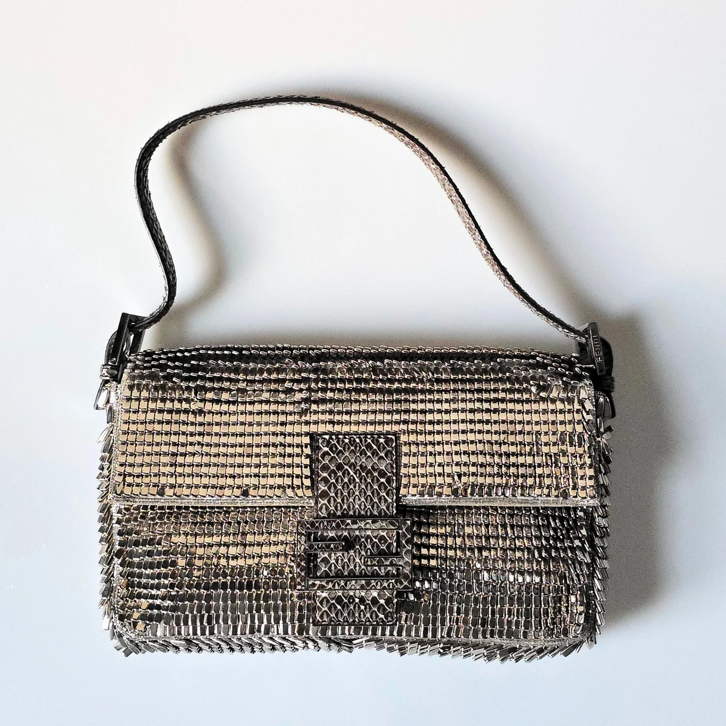 RESERVE ITEM- MISSWORLDWIDE Fendi Baguette Dragon Scale Armor
