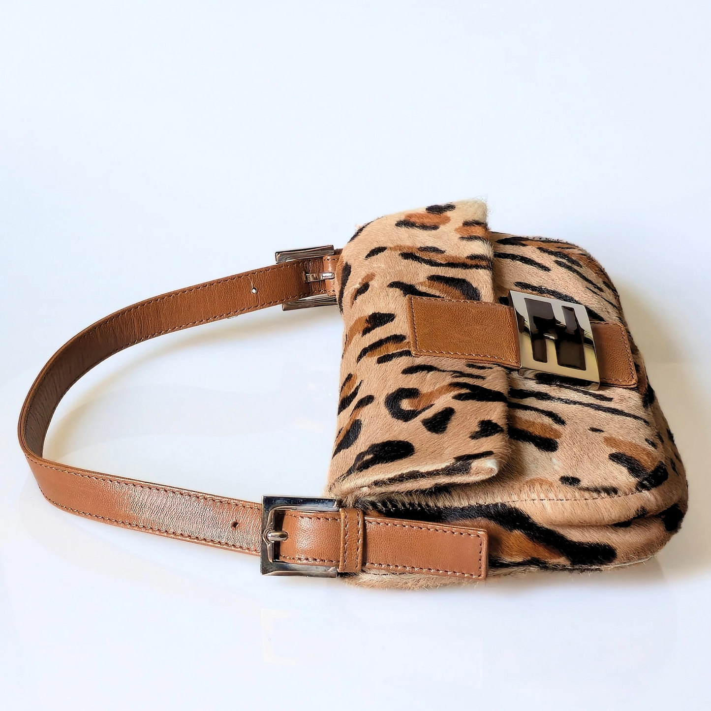 Fendi Baguette Leopard Print Pony Hair