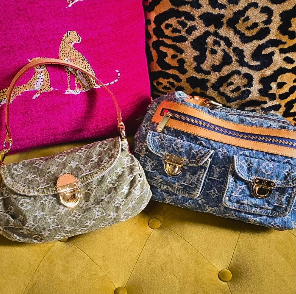 Louis Vuitton Mini Denim Pleaty in Green