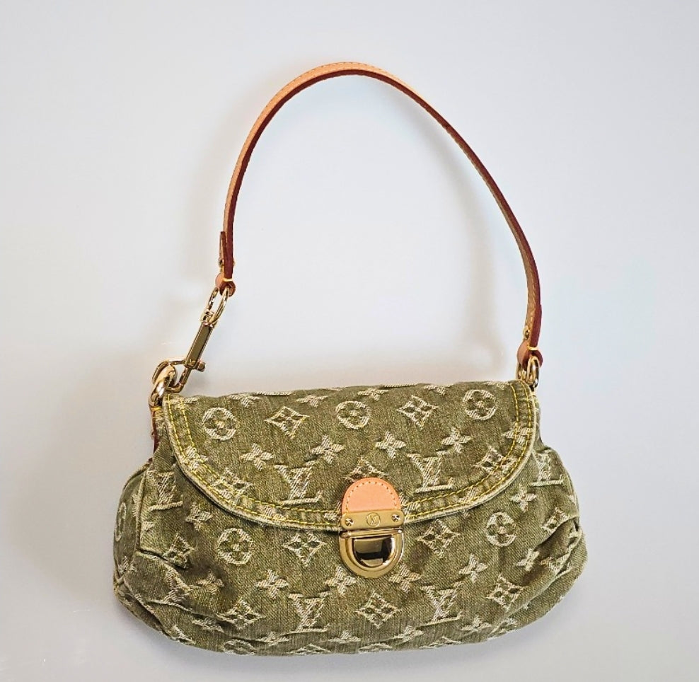Louis Vuitton Mini Denim Pleaty in Green