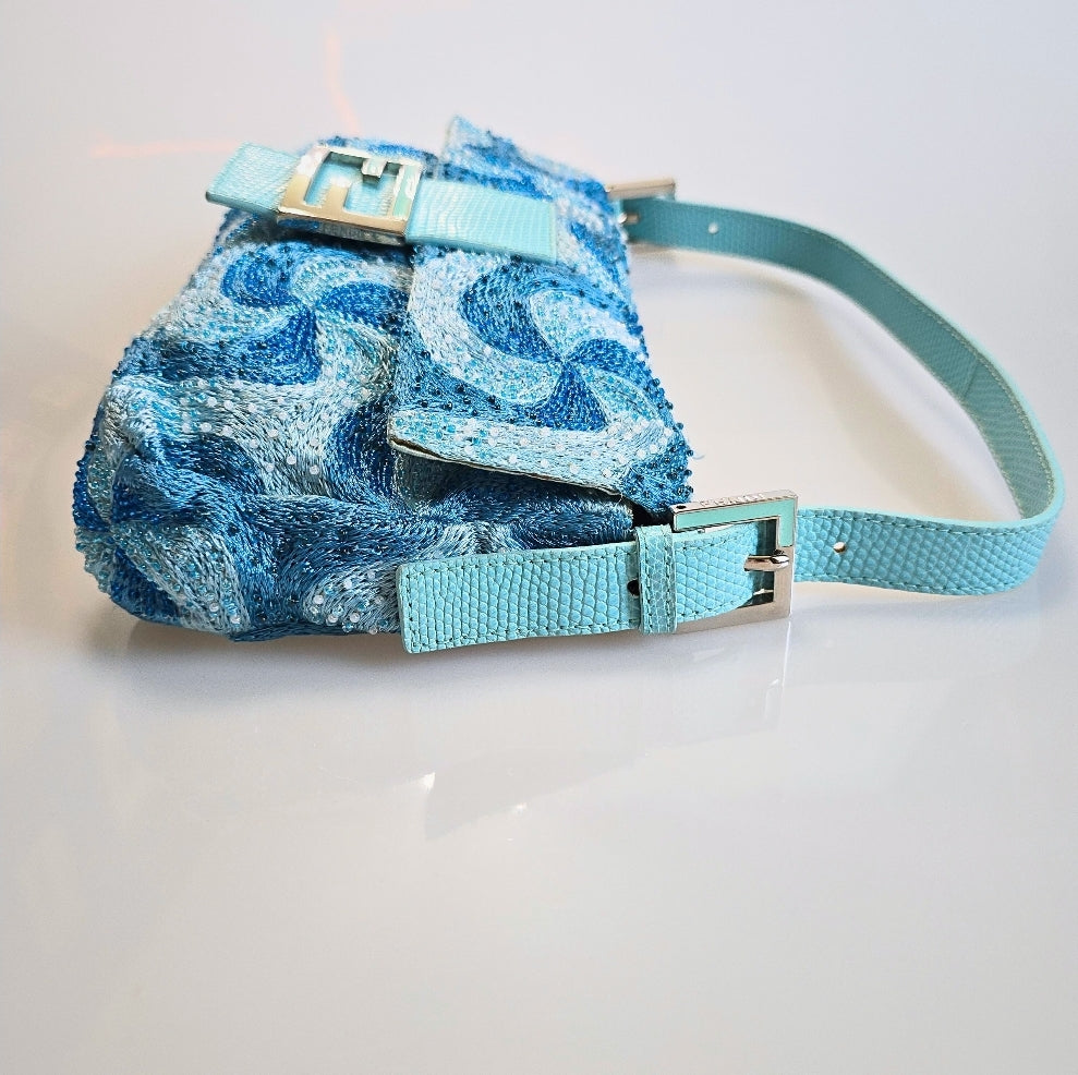 Fendi Baguette Beaded Swirl Stitch