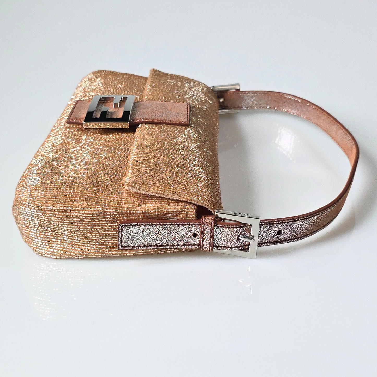 Fendi Baguette Copper-Nude Beaded