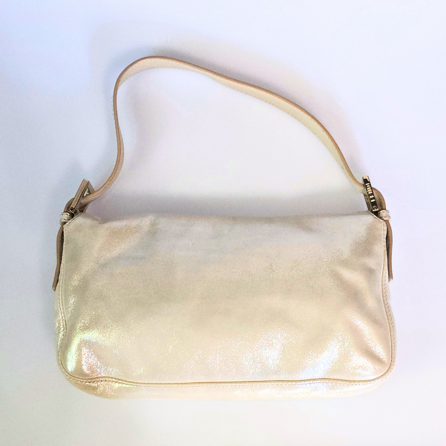 Fendi Baguette Glittery Champagne Gold