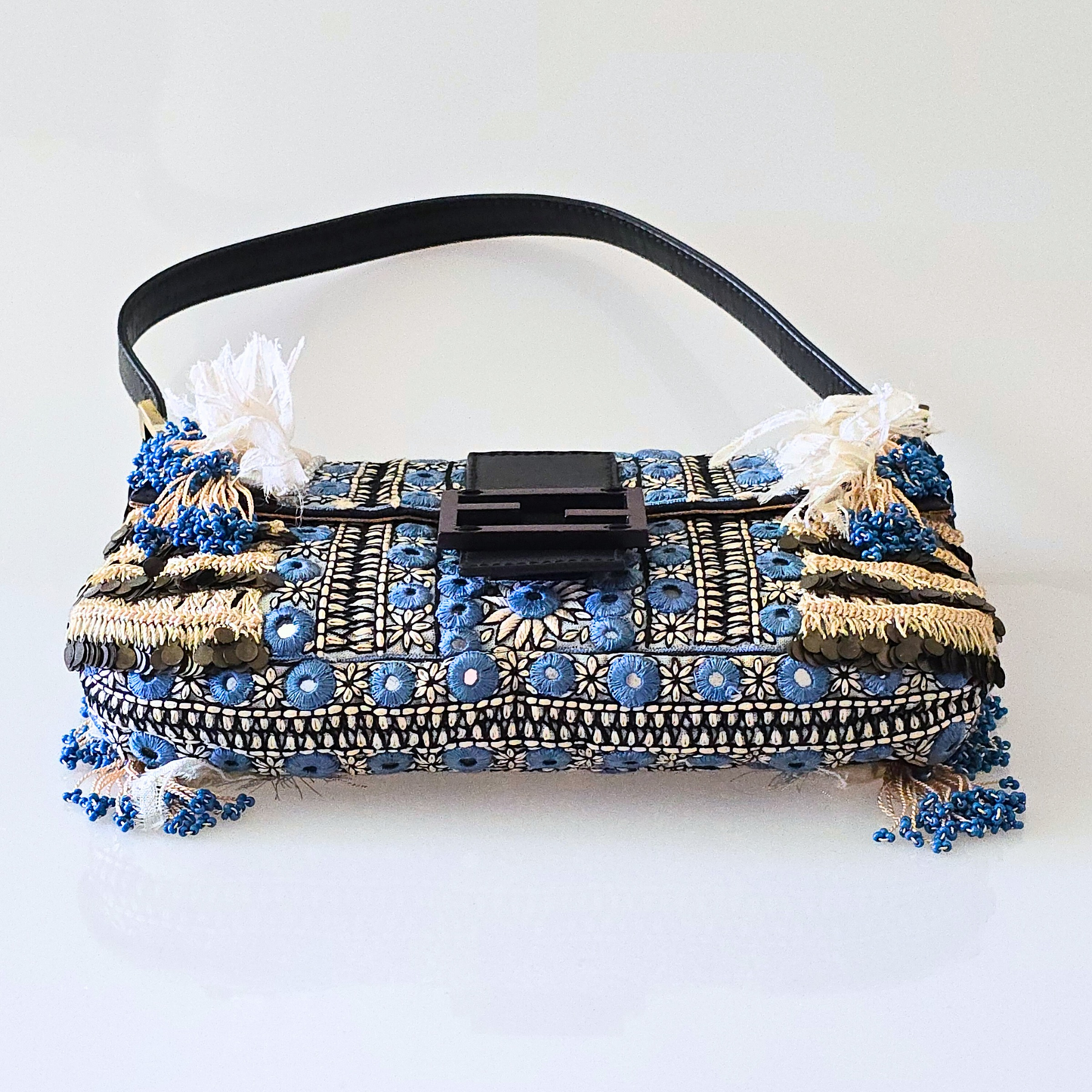 Fendi Baguette Beaded Fringe with Mirror Detail