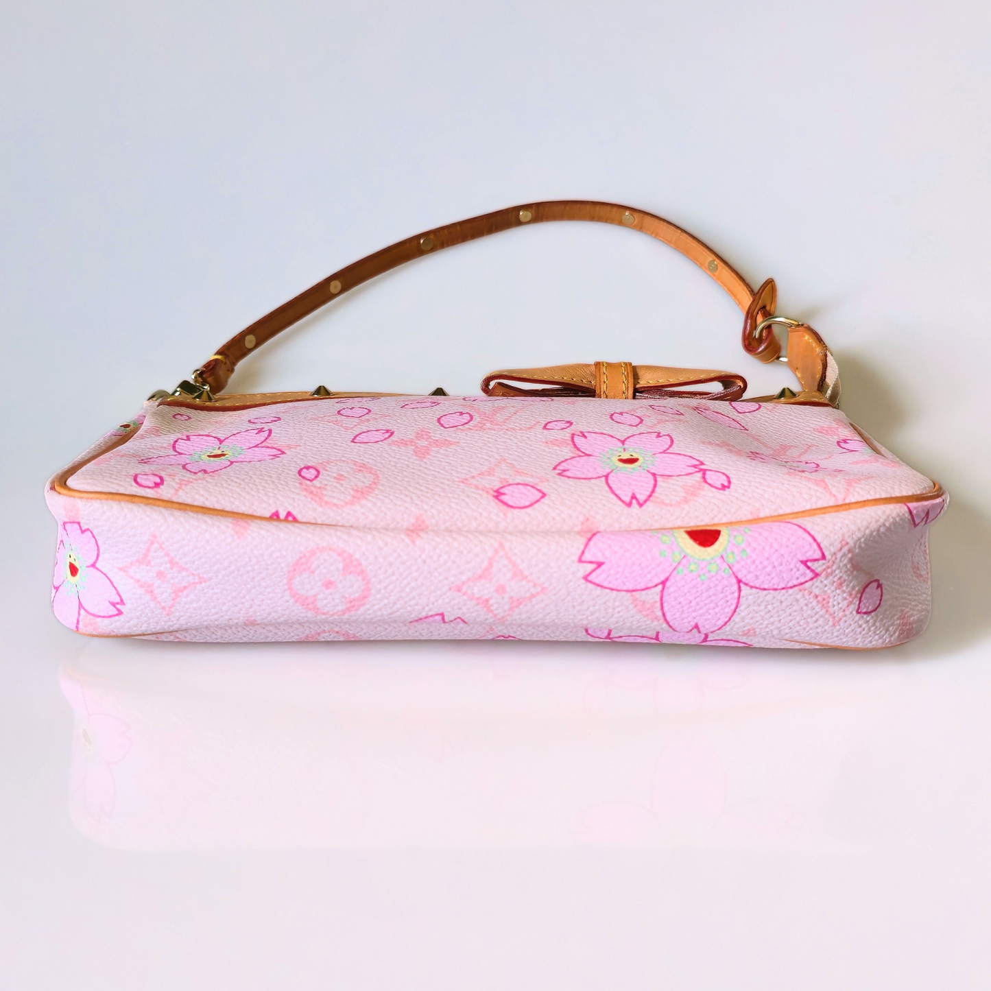 Louis Vuitton Limited Edition Takashi Murakami Cherry Blossom Pochette Pink