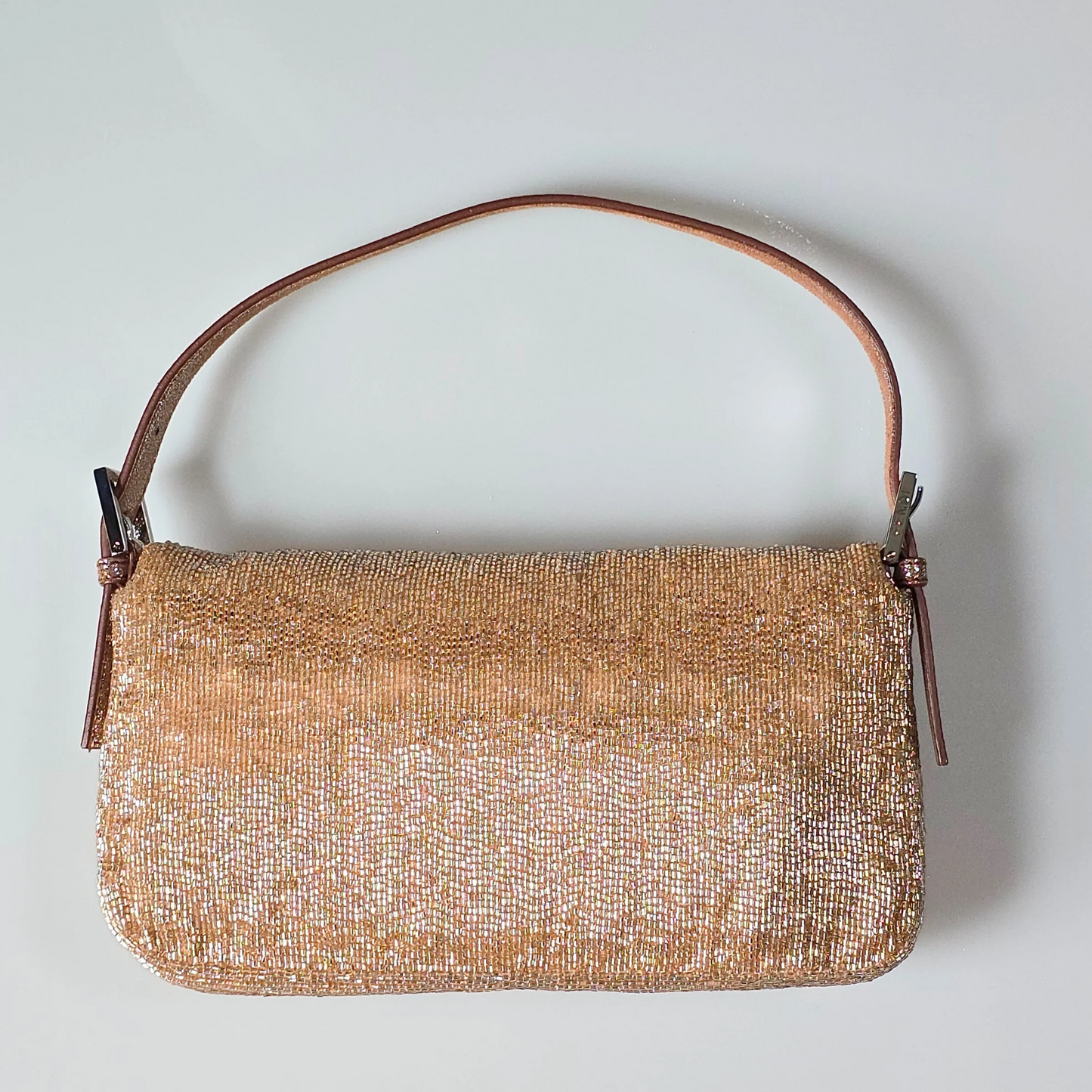 Fendi Baguette Copper-Nude Beaded