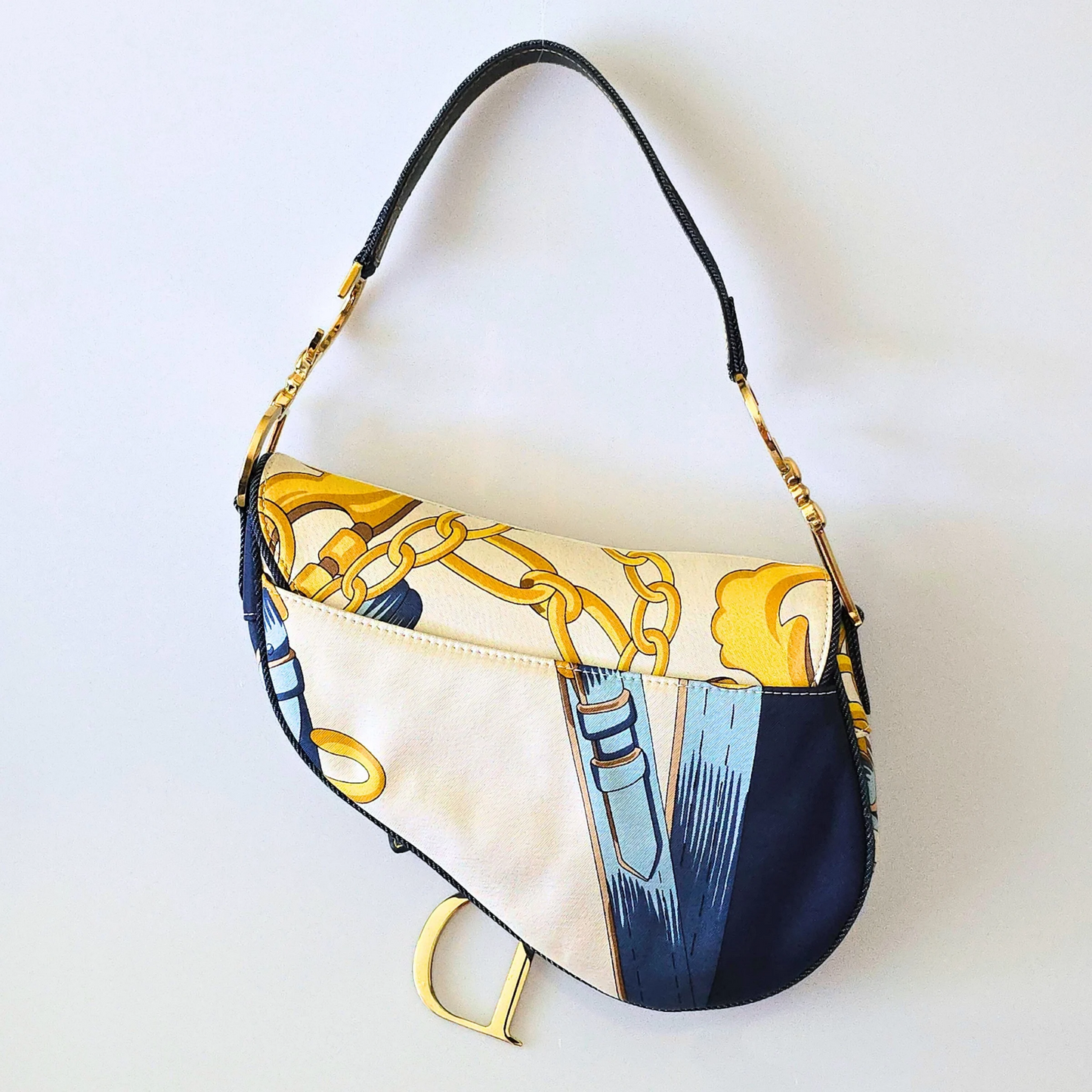 Dior Satin Printed Saddle Bag ASO SATC