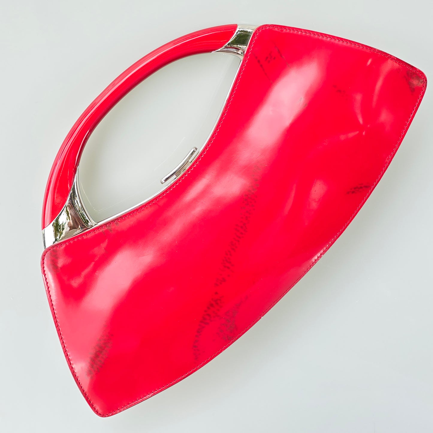 Dior Bondage Bag Red Patent Leather