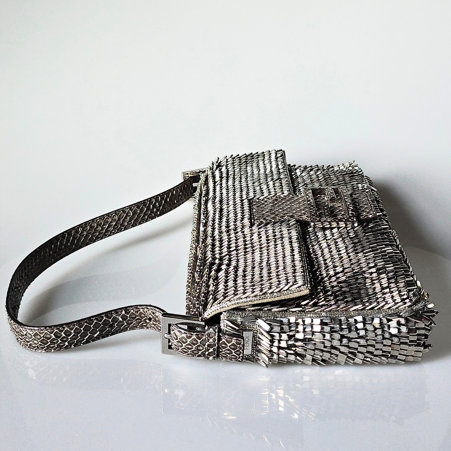 RESERVE ITEM- MISSWORLDWIDE Fendi Baguette Dragon Scale Armor