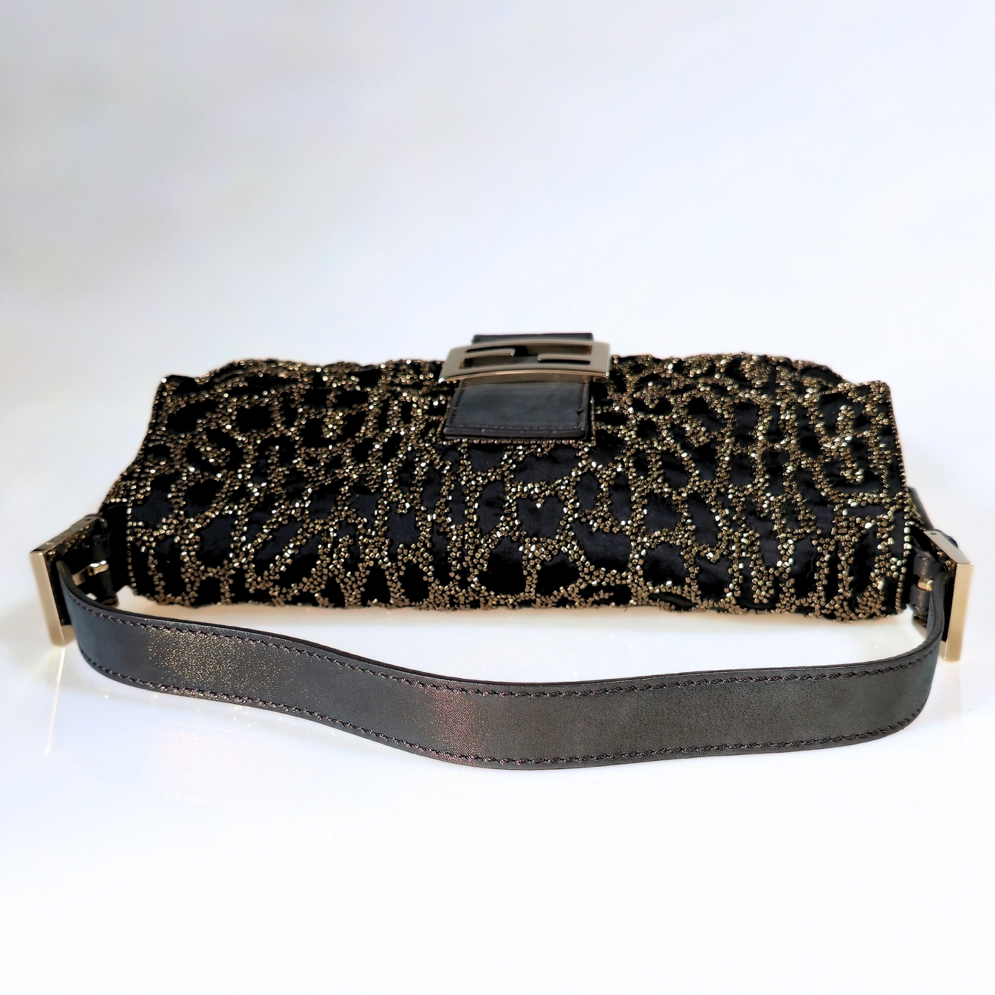 Fendi Baguette Beaded Leopard Print