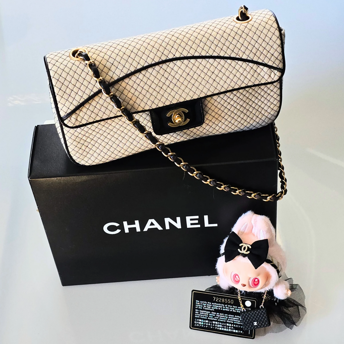 Chanel East West Jersey Flap Bag