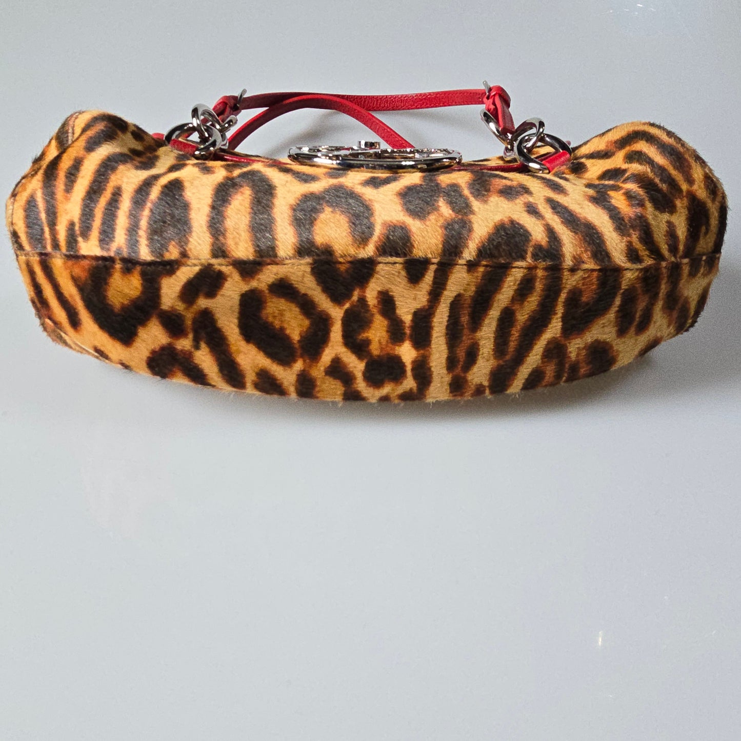 Dior Diva Flap Shoulder Bag Leopard Print Pony Hair